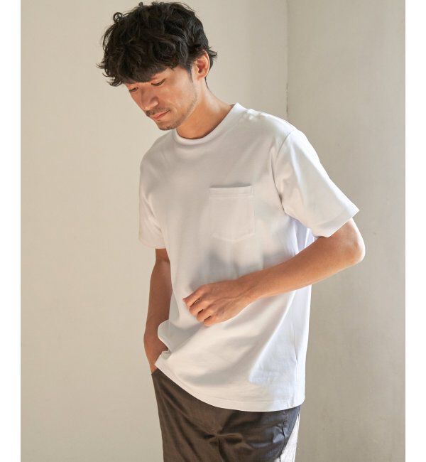 IKKA LOUNGE「ポンチクルーネックジャケットTシャツ」|Tシャツ・カットソー|