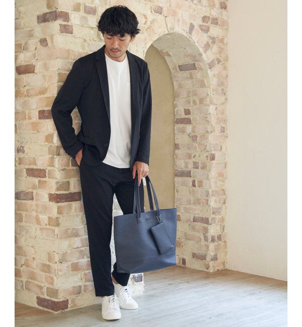 IKKA LOUNGE「ポンチクルーネックジャケットTシャツ」|Tシャツ・カットソー|