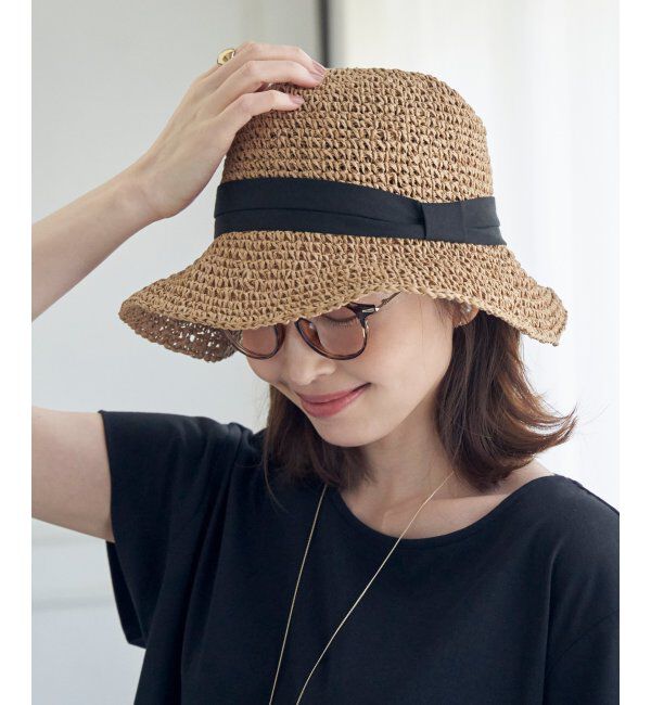 ikka「雑材こま編みハット」|その他|