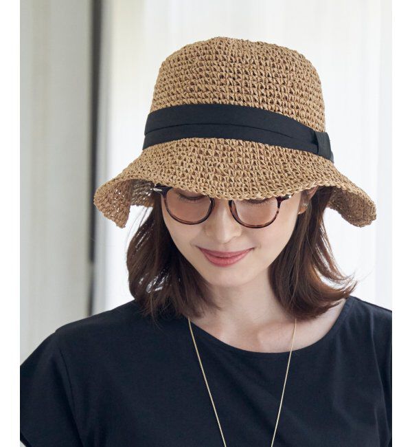 ikka「雑材こま編みハット」|その他|
