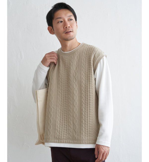 ikka「フクレジャガードフェイクベストロンT」|Tシャツ・カットソー|