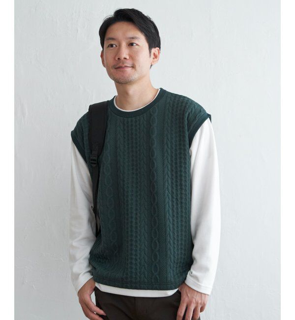 ikka「フクレジャガードフェイクベストロンT」|Tシャツ・カットソー|