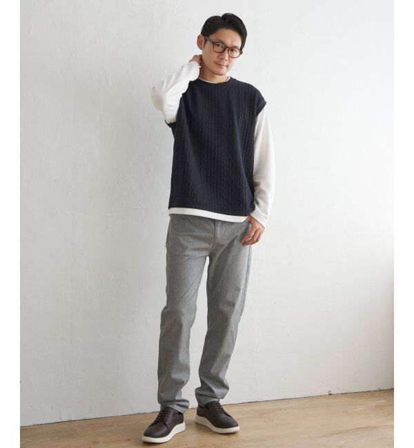 ikka「フクレジャガードフェイクベストロンT」|Tシャツ・カットソー|