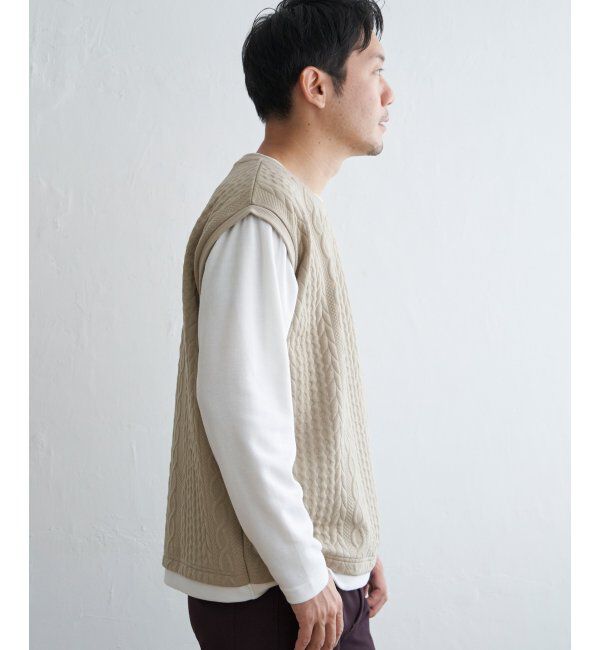 ikka「フクレジャガードフェイクベストロンT」|Tシャツ・カットソー|