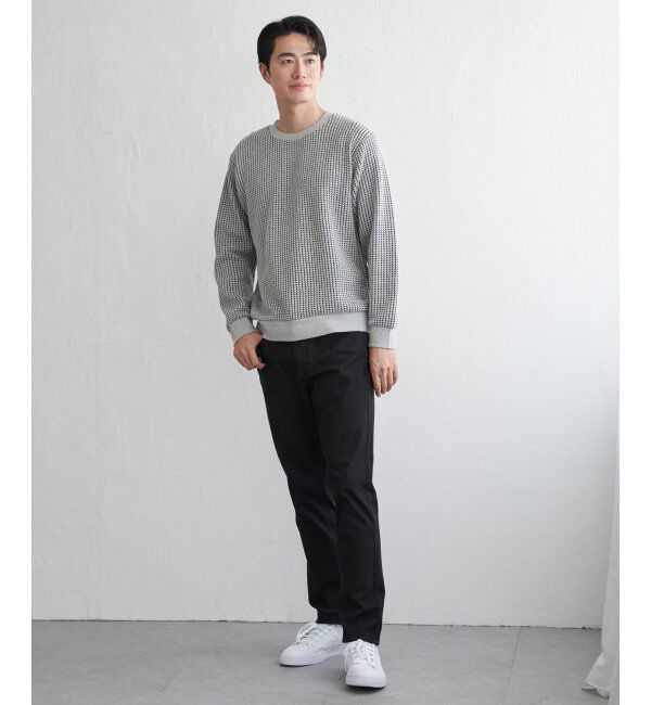 ikka「ビッグワッフルクルーネックプルオーバー」|パーカー|