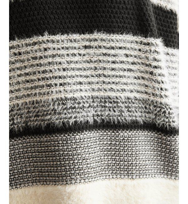 ikka「フェザー切り替えボーダーニットプルオーバー」|プルオーバー|