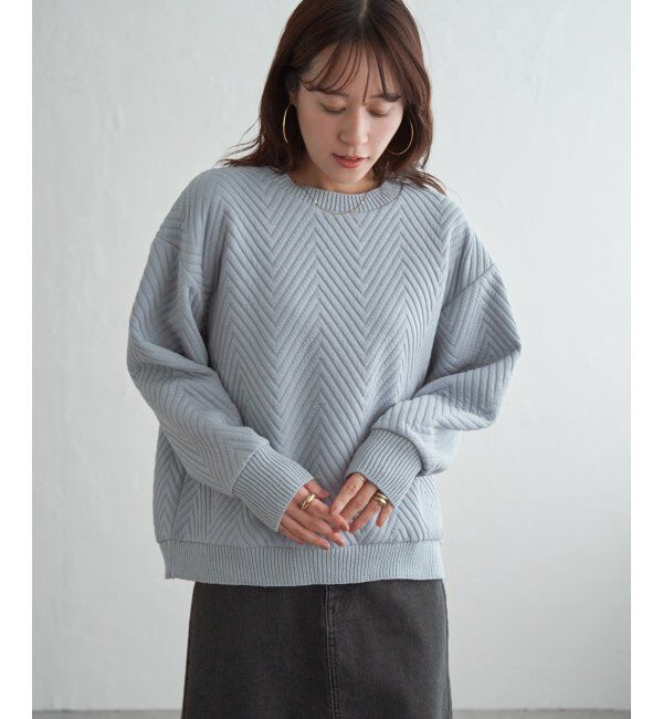 ikka「フクレ幾何ジャガードプルオーバー」|その他|