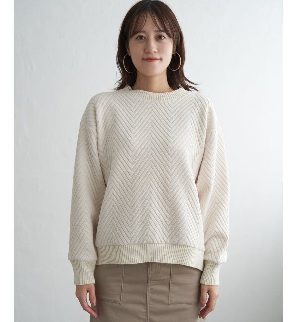 ikka「フクレ幾何ジャガードプルオーバー」|その他|