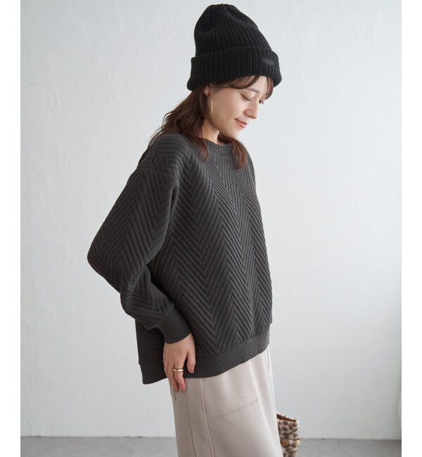 ikka「フクレ幾何ジャガードプルオーバー」|その他|