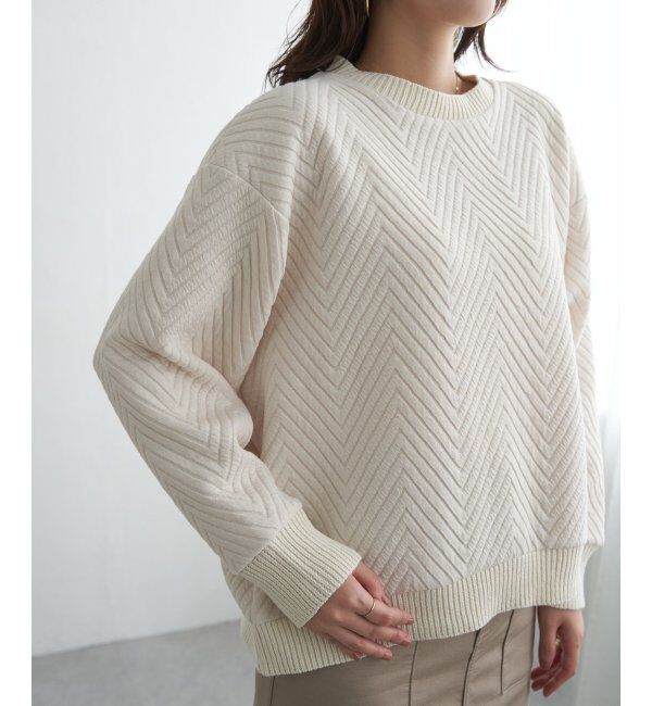 ikka「フクレ幾何ジャガードプルオーバー」|その他|