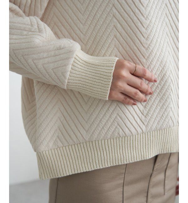 ikka「フクレ幾何ジャガードプルオーバー」|その他|