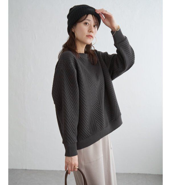 ikka「フクレ幾何ジャガードプルオーバー」|その他|