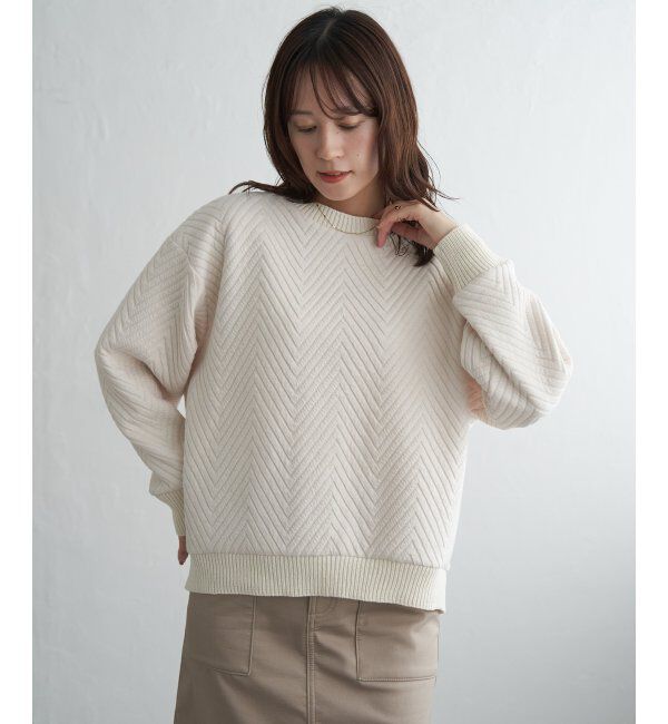 ikka「フクレ幾何ジャガードプルオーバー」|その他|