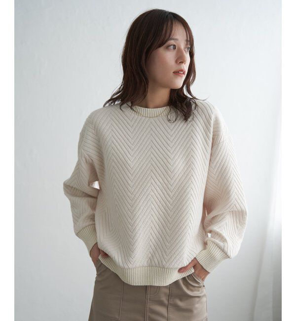 ikka「フクレ幾何ジャガードプルオーバー」|その他|