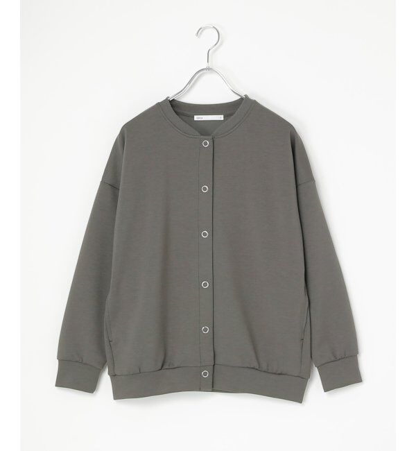 ikka「【洗濯機で洗える】ダンボールニットノーカラーカーディガン」|カーディガン|