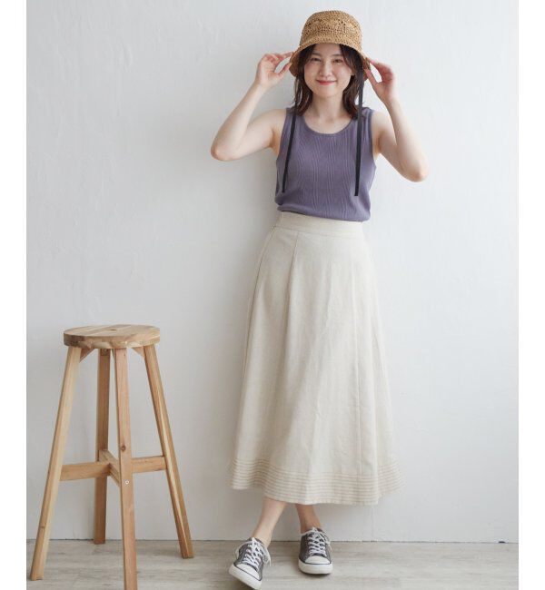 Lbc with Life「コットンUSAランダムテレコタンク 23」|キャミソール|