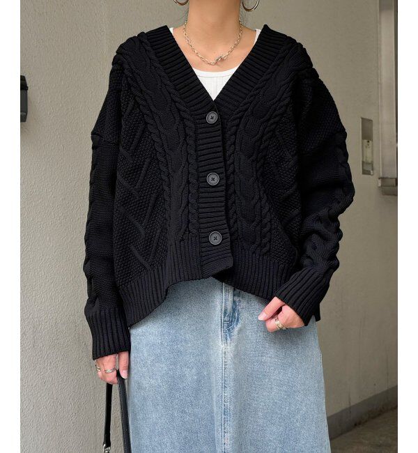 Lbc with Life「ケーブルボリュームカーディガン」|カーディガン|