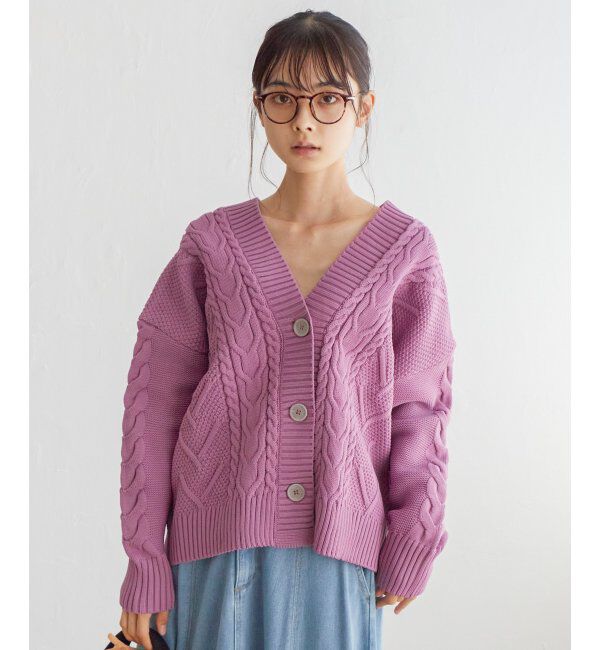 Lbc with Life「ケーブルボリュームカーディガン」|カーディガン|