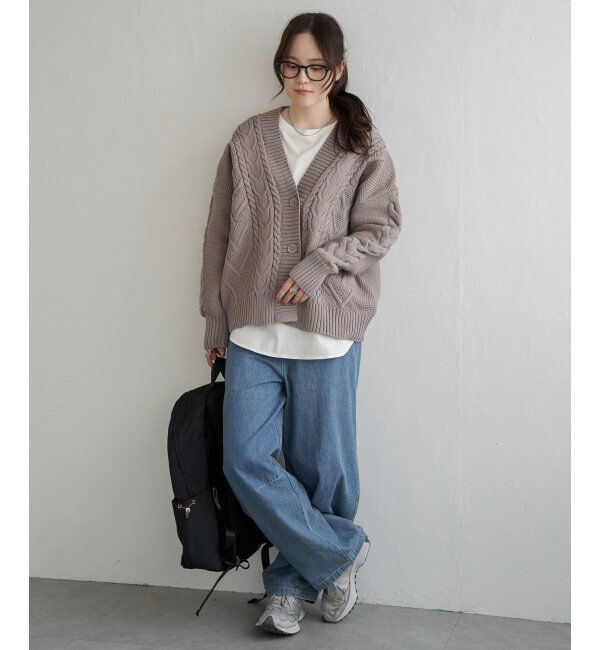 Lbc with Life「ケーブルボリュームカーディガン」|カーディガン|