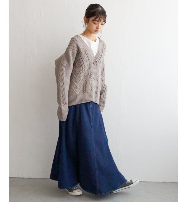 Lbc with Life「ケーブルボリュームカーディガン」|カーディガン|