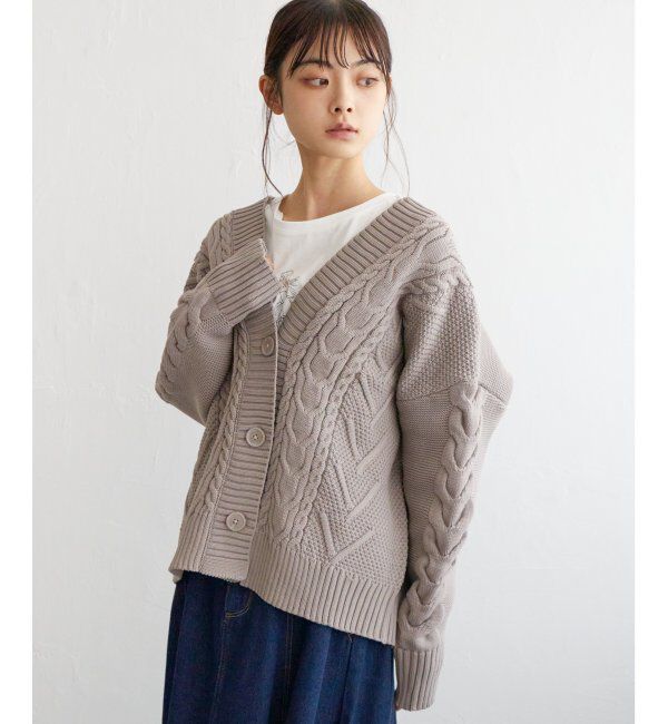 Lbc with Life「ケーブルボリュームカーディガン」|カーディガン|