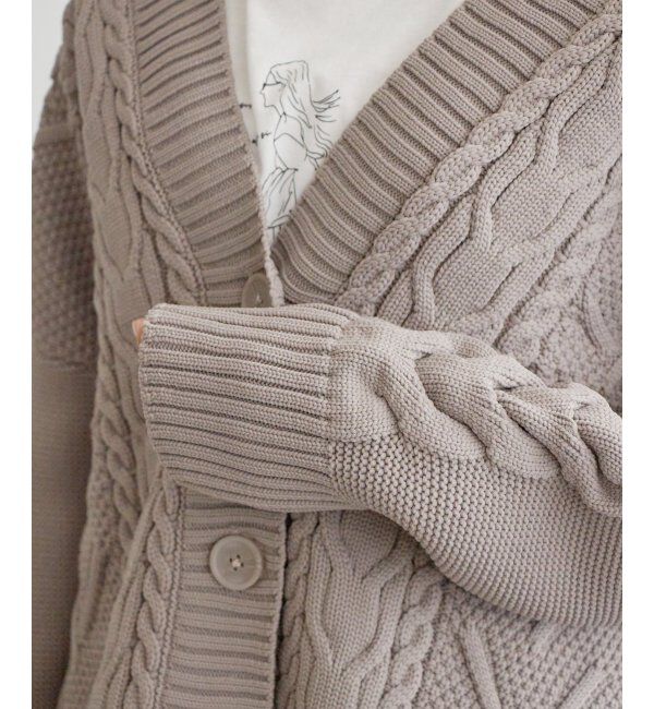 Lbc with Life「ケーブルボリュームカーディガン」|カーディガン|