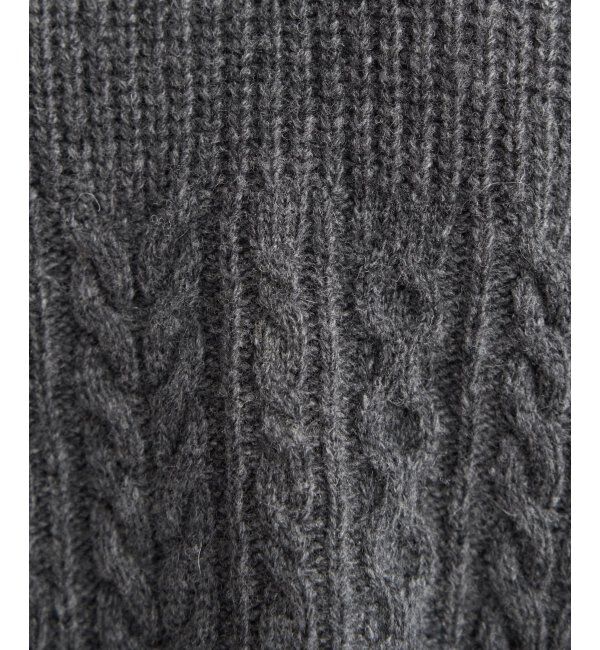 Lbc with Life「ウール混サイドリボンケーブルベスト」|ニット・セーター|