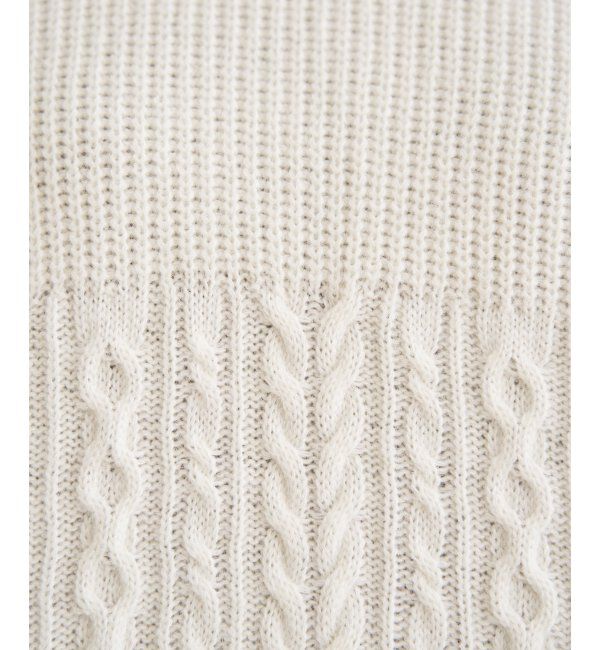 Lbc with Life「ウール混サイドリボンケーブルベスト」|ニット・セーター|