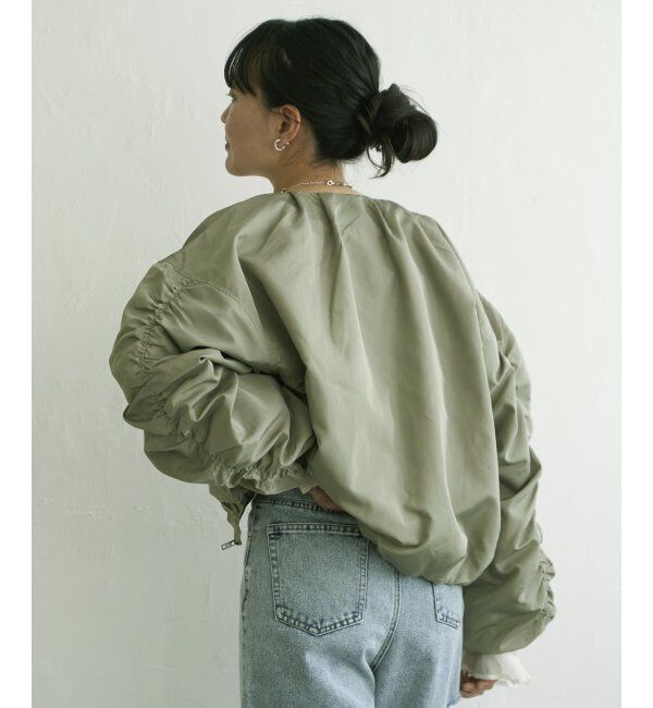 VENCE share style「袖ギャザーブルゾン」|ブルゾン・スタジャン|
