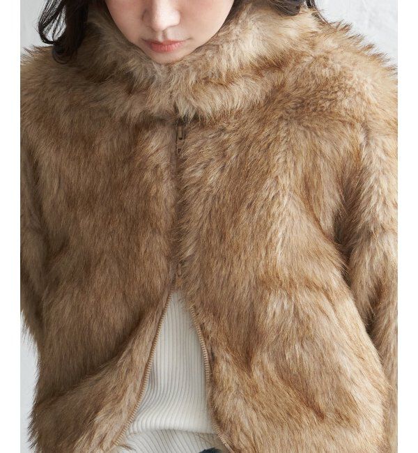 VENCE share style「フェイクファーショート丈ブルゾン」|ブルゾン・スタジャン|