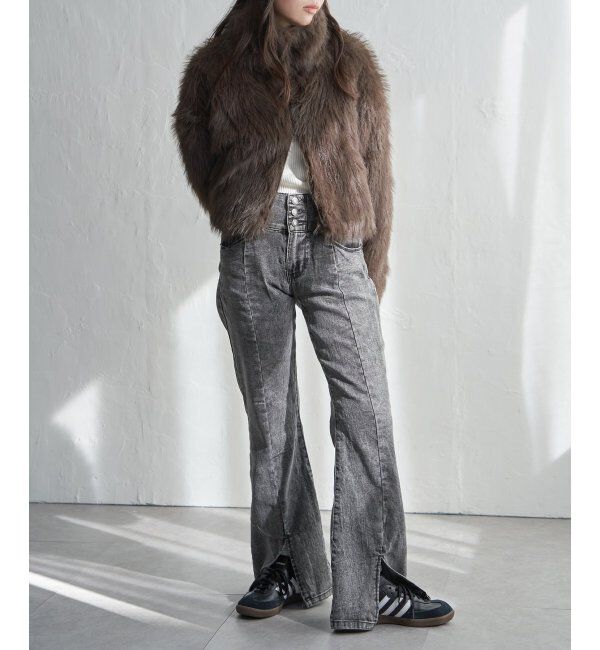 VENCE share style「フェイクファーショート丈ブルゾン」|ブルゾン・スタジャン|