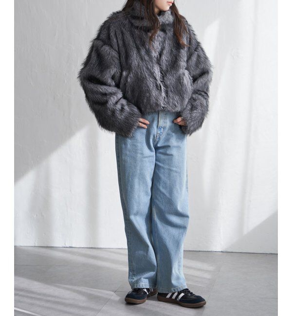 VENCE share style「フェイクファーショート丈ブルゾン」|ブルゾン・スタジャン|