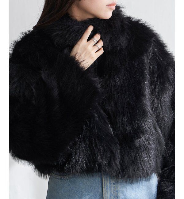 VENCE share style「フェイクファーショート丈ブルゾン」|ブルゾン・スタジャン|