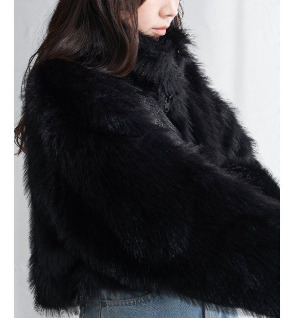 VENCE share style「フェイクファーショート丈ブルゾン」|ブルゾン・スタジャン|