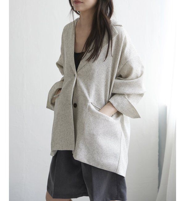 VENCE share style「サマーツイードダッドジャケット」|その他|アイボリー