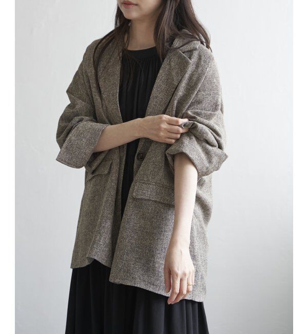 VENCE share style「サマーツイードダッドジャケット」|その他|ブラウン