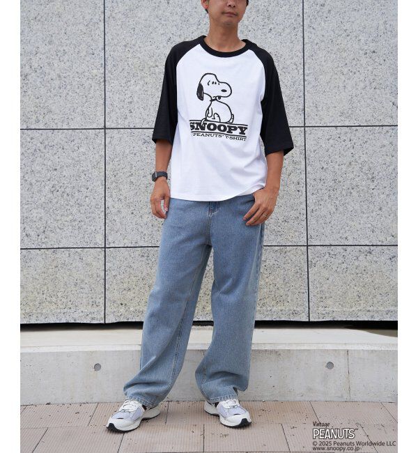 VENCE share style「PEANUTS ピーナッツ SNOOPY スヌーピー TP ビンテージラグランTシャツ」|Tシャツ・カットソー|