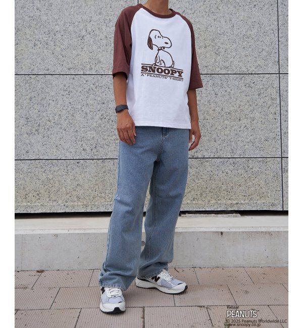 VENCE share style「PEANUTS ピーナッツ SNOOPY スヌーピー TP ビンテージラグランTシャツ」|Tシャツ・カットソー|