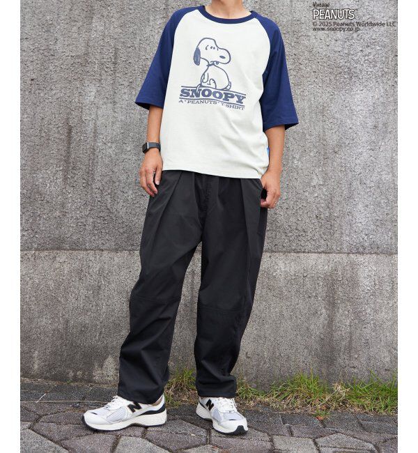 VENCE share style「PEANUTS ピーナッツ SNOOPY スヌーピー TP ビンテージラグランTシャツ」|Tシャツ・カットソー|
