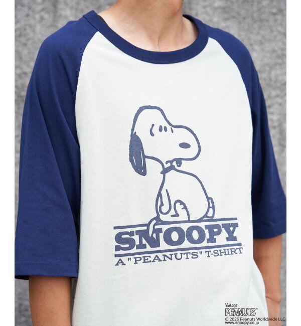 VENCE share style「PEANUTS ピーナッツ SNOOPY スヌーピー TP ビンテージラグランTシャツ」|Tシャツ・カットソー|