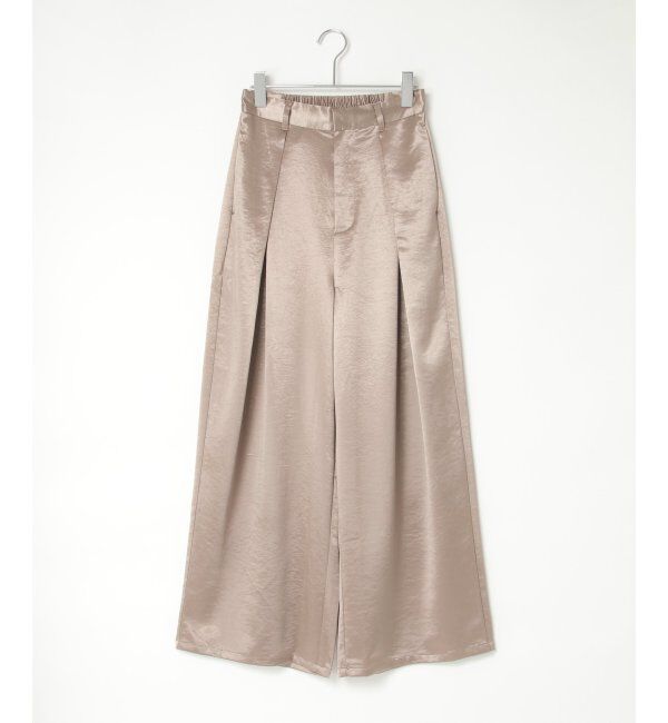 VENCE share style「サテンタックワイドパンツ」|デニム|