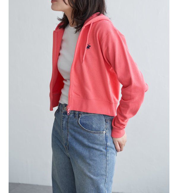 VENCE share style「BEVERLY HILLS POLO CLUB クロップドフルジップパーカー」|スウェット・ジャージ|オレンジ