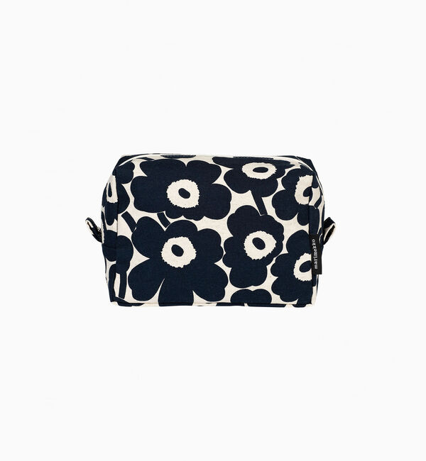 Marimekko「Mini Unikko Vilja ポーチ」|ポーチ|ｺｯﾄﾝ&times;ﾀﾞｰｸﾌﾞﾙｰ