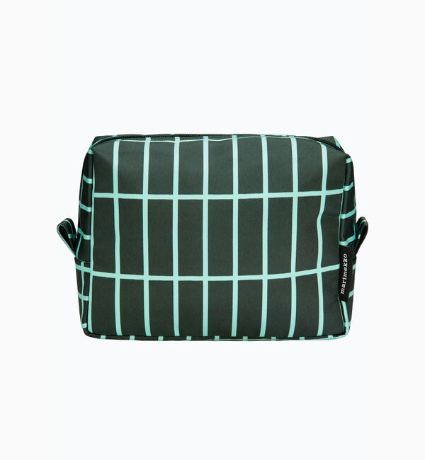 Marimekko「Tiiliskivi Vilja ポーチ」|ポーチ|ﾀﾞｰｸｸﾞﾘｰﾝ&times;ﾗｲﾄﾌﾞﾙｰ