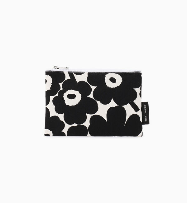 Marimekko「Kaika Mini Unikko ポーチ」|ポーチ|ブラック&times;ホワイト
