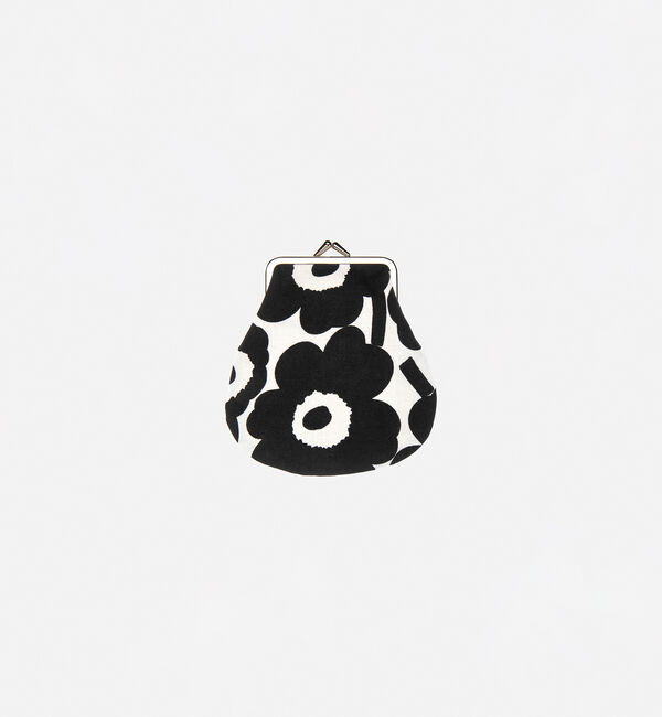 Marimekko「Pienii Kukkaro Mini Unikko がま口ポーチ」|ポーチ|ブラック&times;ホワイト