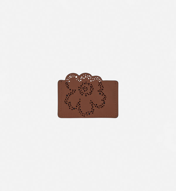 Marimekko「Imprint Card Holder Unikko」|ポーチ|ブラック&times;ブラウン