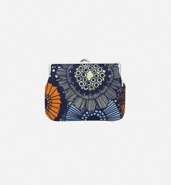 Marimekko「Pieni Siirtolapuutarha Puolikas Kukkaro がま口ポーチ」|ポーチ|ﾎﾜｲﾄ&times;ﾗｲﾄｲｴﾛｰ