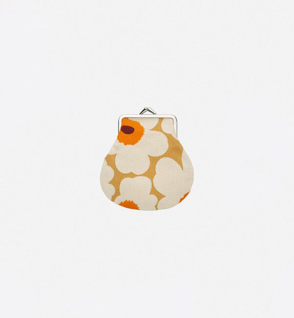 Marimekko「Mini Unikko Pieni Kukkaro がま口ポーチ」|ポーチ|ｷｬﾗﾒﾙ&times;ｸﾘｰﾑ&times;ｵﾚﾝｼﾞ