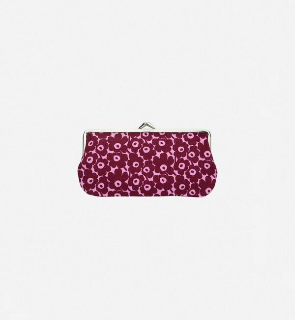 Marimekko「Pikkuinen Unikko Silmalasikukkaro がま口ポーチ」|ポーチ|ﾋﾟﾝｸ&times;ﾃﾞｨｰﾌﾟﾚｯﾄﾞ